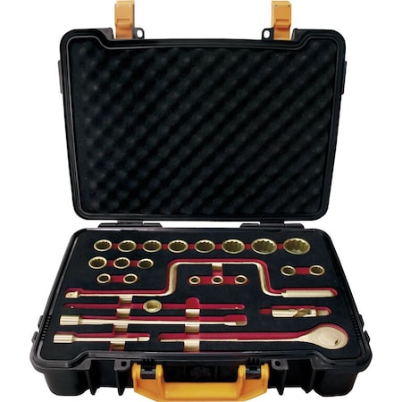 Ega Master SET OF 24 SOCKET WRENCHES 1/2" ( 1/4" - 1.1/4" ) NON SPARKING Cu-Be 35813